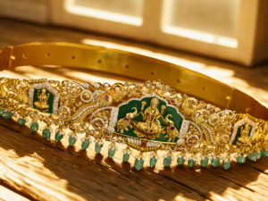 Lakshmi Peacock Hipbelt with Antique Matte Finish