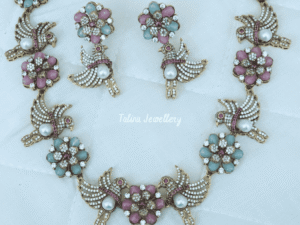 Premium Moissanite Floral Bird Necklace Set
